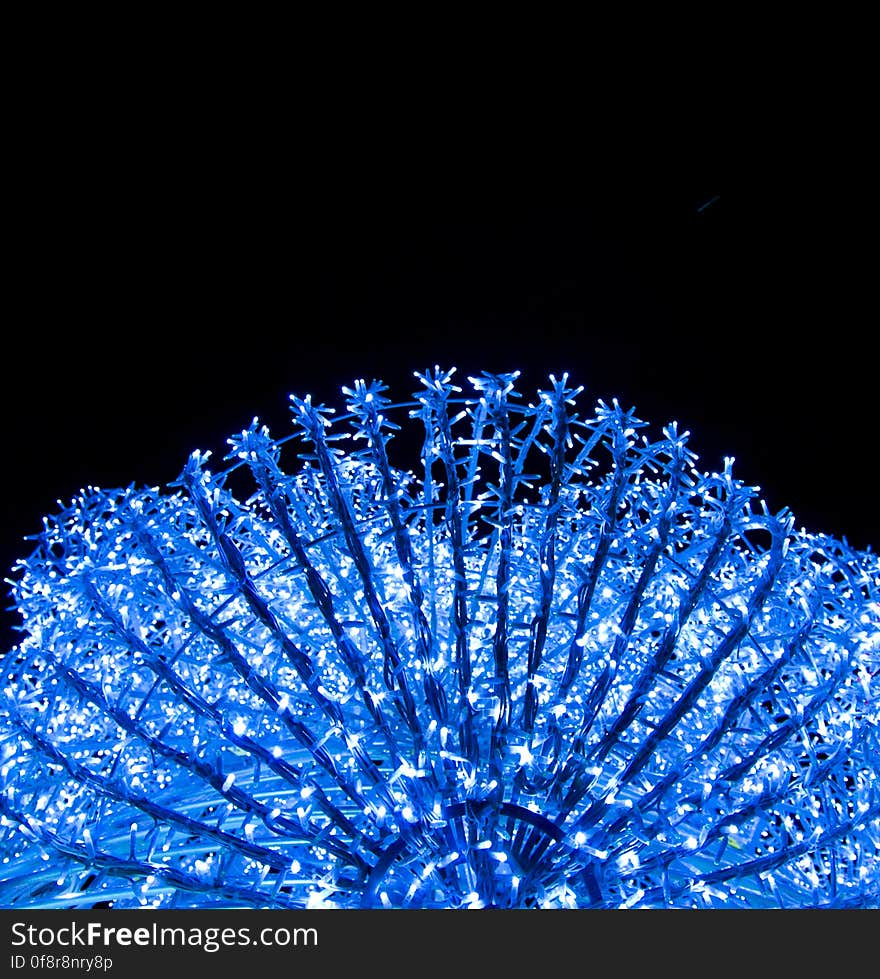 The dublin christmas lights outside the GPO