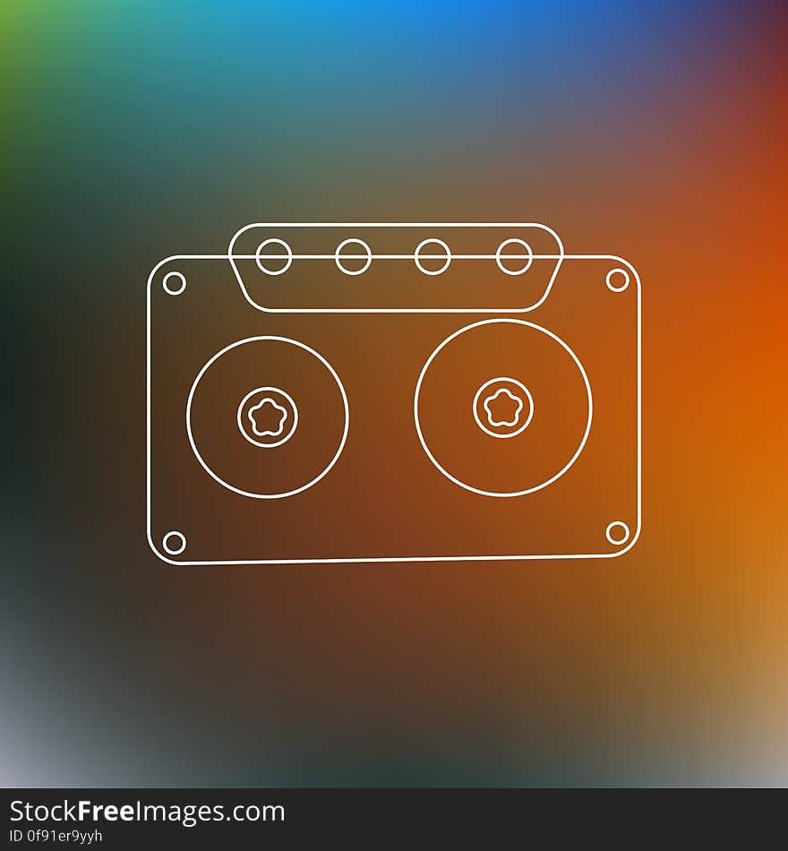 Music Tape line Abstract Background. Vector Illustration