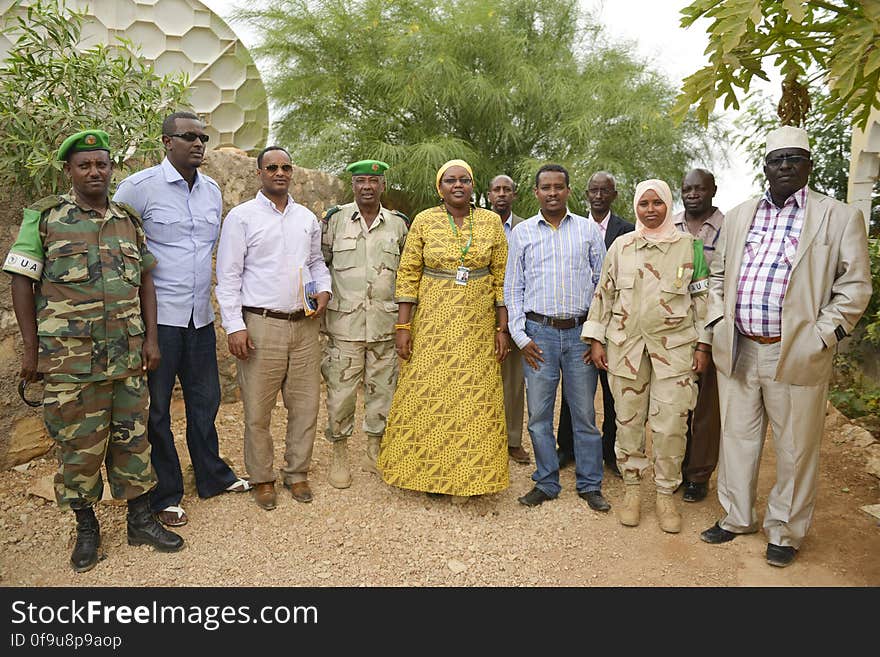 Deputy Special Representative of the Chairperson of the African Union Commission &#x28;DSRCC&#x29; Lydia Wanyoto-Mutende poses for a group photo with AMISOM Sector 4 commanders and local administration officials during a visit to Beletweyne on 28th June 2014. AMISOM Photo / David Mutua. Deputy Special Representative of the Chairperson of the African Union Commission &#x28;DSRCC&#x29; Lydia Wanyoto-Mutende poses for a group photo with AMISOM Sector 4 commanders and local administration officials during a visit to Beletweyne on 28th June 2014. AMISOM Photo / David Mutua