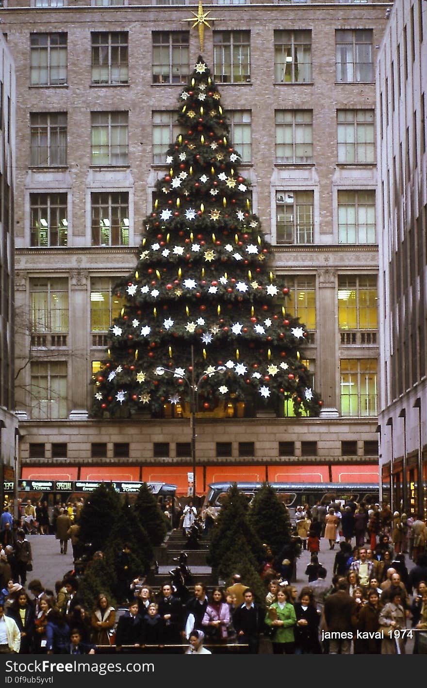 Rockefeller Center, Manhattan, New York City, November 1974, James Kaval. Rockefeller Center, Manhattan, New York City, November 1974, James Kaval