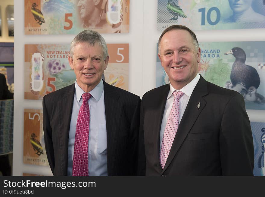 Governor Graeme Wheeler and Prime Minister John Key