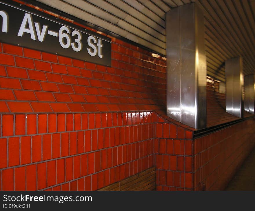 red subway tiles