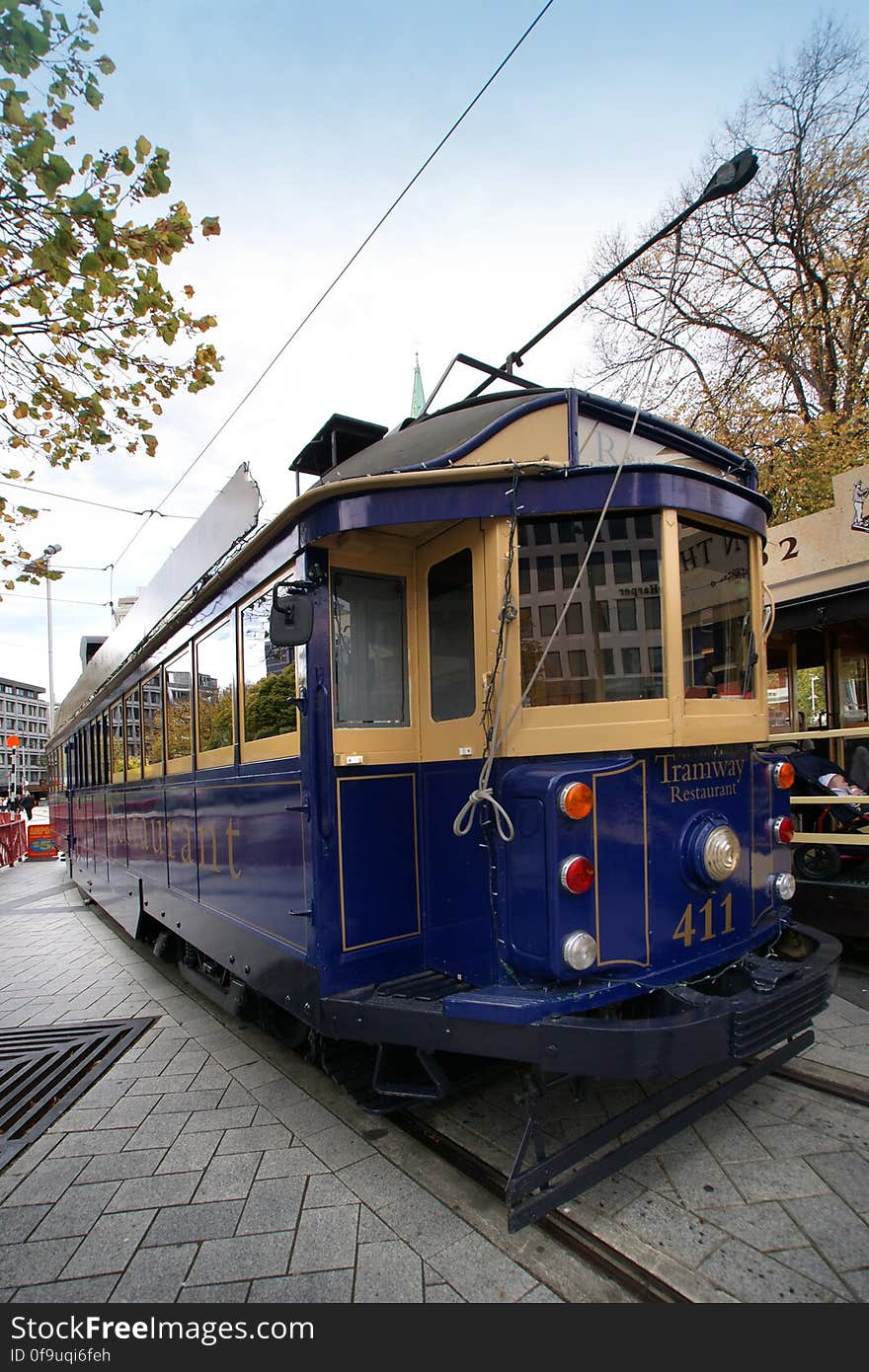 Tram 411: “Tramway Restaurant” Another W2 like Tram 244, the Restaurant Tram also came to us from Melbourne. Now fitted out with 12 tables, kitchen, and bathroom, and with a full liquor licence, it seats 36. It leaves from the Cathedral Square stop at 7.30 each night, and features delicious Canterbury cuisine in a truly unique atmosphere. Tram 411: “Tramway Restaurant” Another W2 like Tram 244, the Restaurant Tram also came to us from Melbourne. Now fitted out with 12 tables, kitchen, and bathroom, and with a full liquor licence, it seats 36. It leaves from the Cathedral Square stop at 7.30 each night, and features delicious Canterbury cuisine in a truly unique atmosphere.