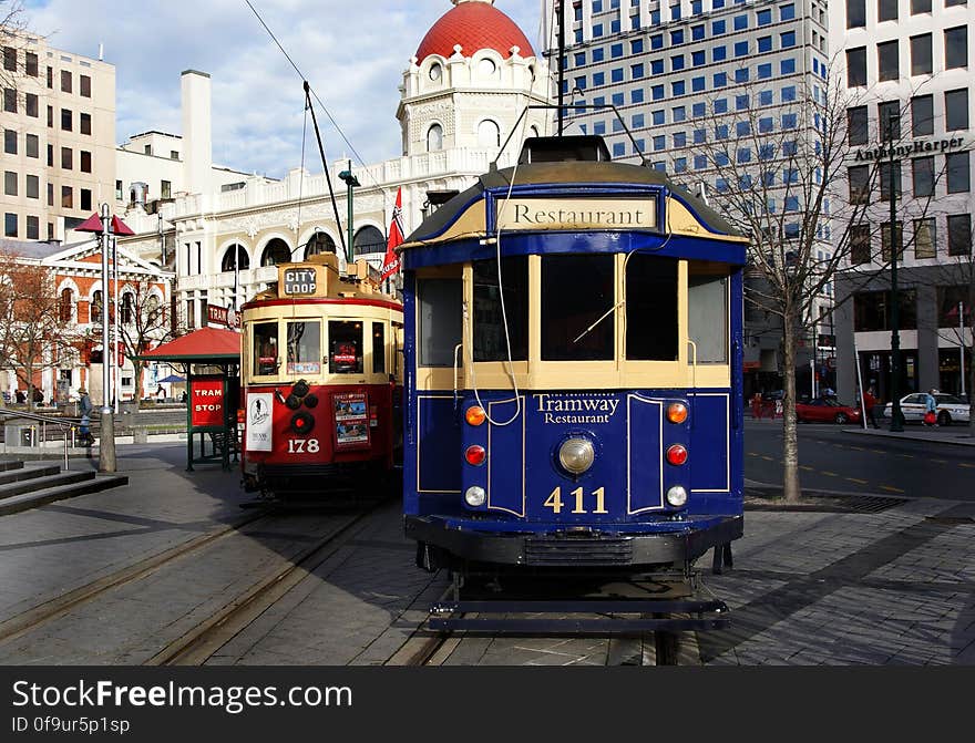 Tram 411: “Tramway Restaurant” Another W2 like Tram 244, the Restaurant Tram also came to us from Melbourne. Now fitted out with 12 tables, kitchen, and bathroom, and with a full liquor licence, it seats 36. It leaves from the Cathedral Square stop at 7.30 each night, and features delicious Canterbury cuisine in a truly unique atmosphere. Tram 411: “Tramway Restaurant” Another W2 like Tram 244, the Restaurant Tram also came to us from Melbourne. Now fitted out with 12 tables, kitchen, and bathroom, and with a full liquor licence, it seats 36. It leaves from the Cathedral Square stop at 7.30 each night, and features delicious Canterbury cuisine in a truly unique atmosphere.