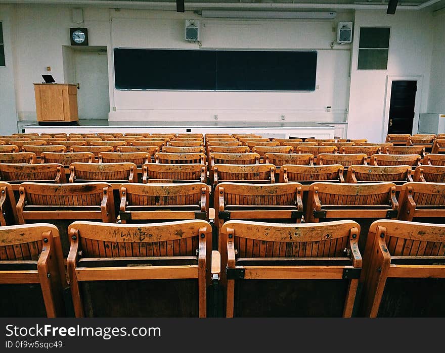 An empty auditorium or class room.