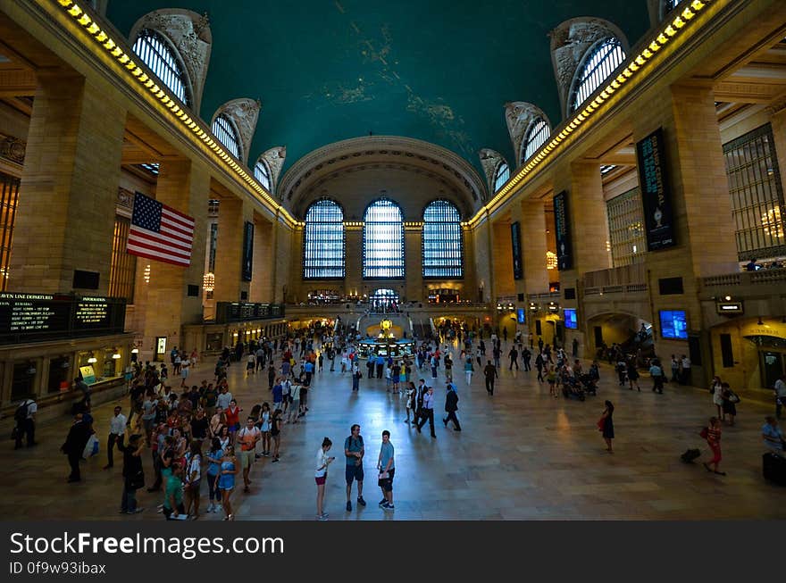 Commuters in hallway of Grand Central Station in New York City, NY, USA. Commuters in hallway of Grand Central Station in New York City, NY, USA.