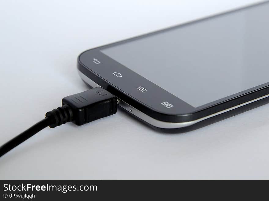 Black Android Smartphone Charge on