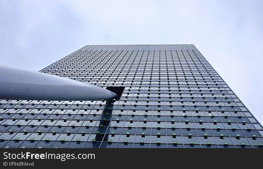 Close-up of Modern Office Building Against Sky