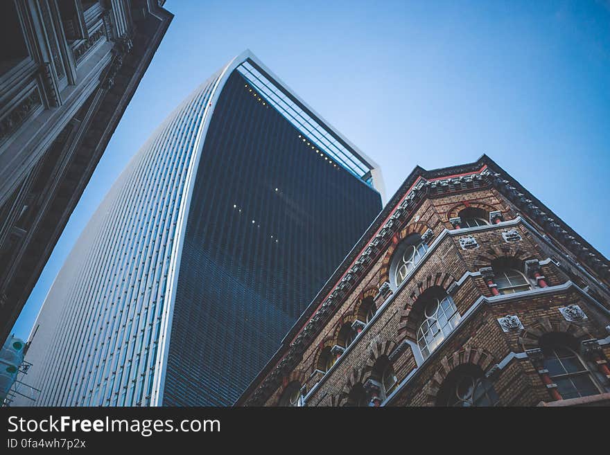 Worm&#x27;s Eye View of Buildings during Daytime