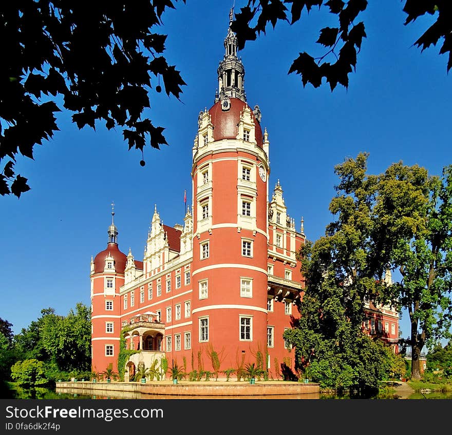 Exterior of Bad Muskau castle in Saxony, Germany,. Exterior of Bad Muskau castle in Saxony, Germany,