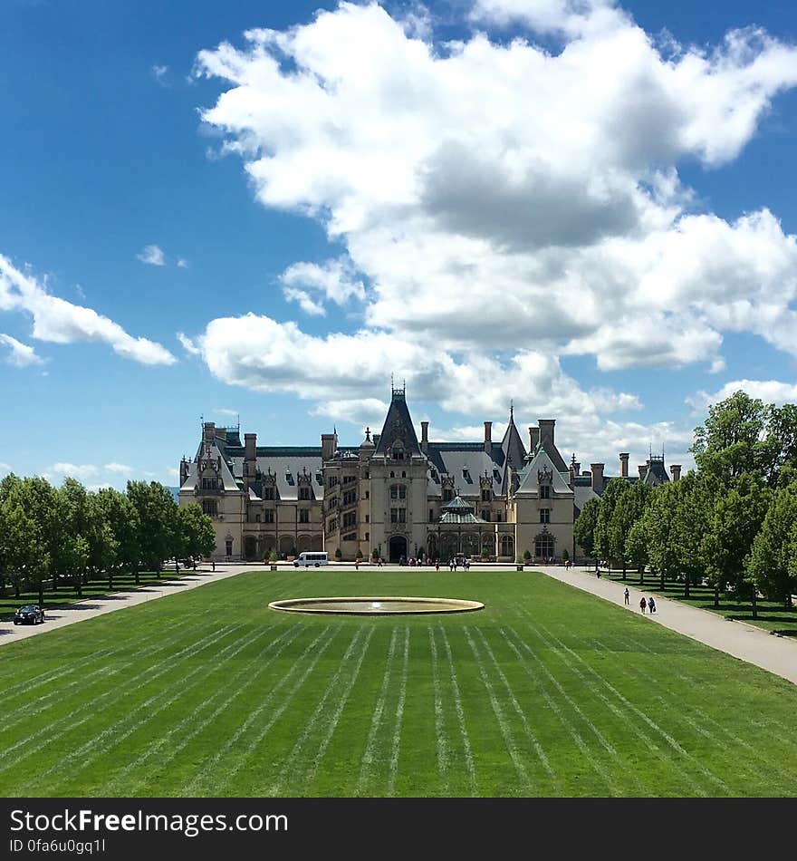 Scenic view of Biltmore House and Estate, Asheville, North Carolina, USA.