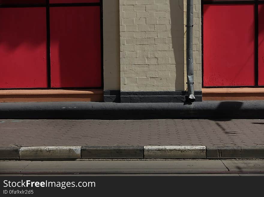 Rectangle, Wood, Road surface, Brick, Fixture, Orange