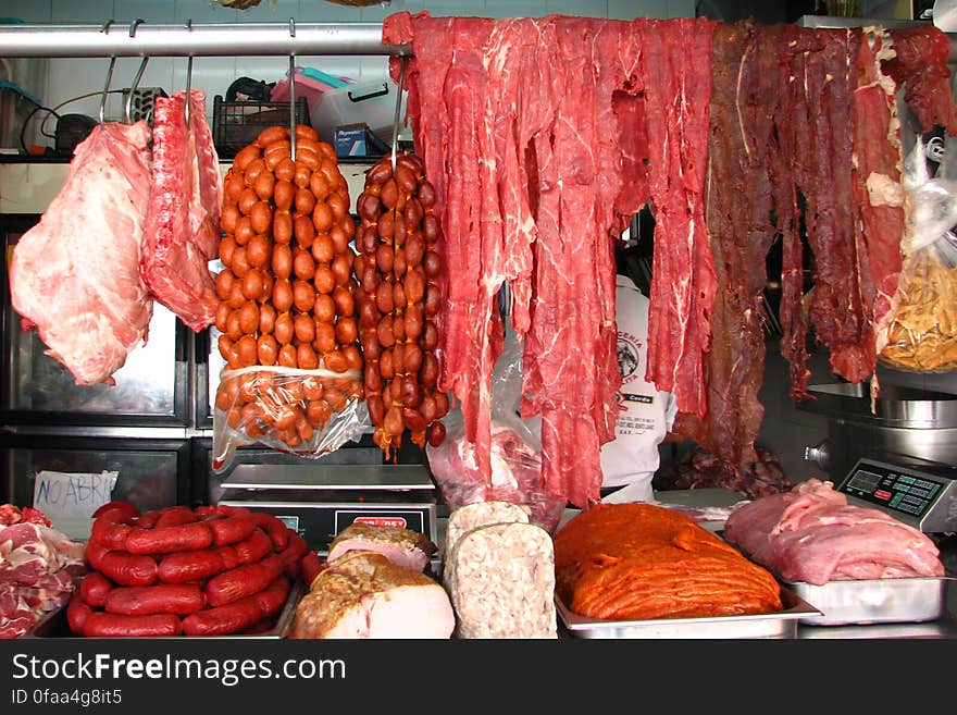 Oaxaca meat market