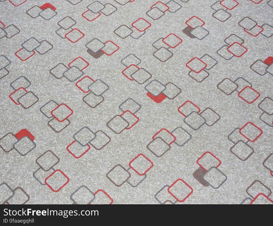 Rather smart carpet design in Glasgow&#x27;s Ibis Hotel. Has a retro-modern 1980s feel to it.