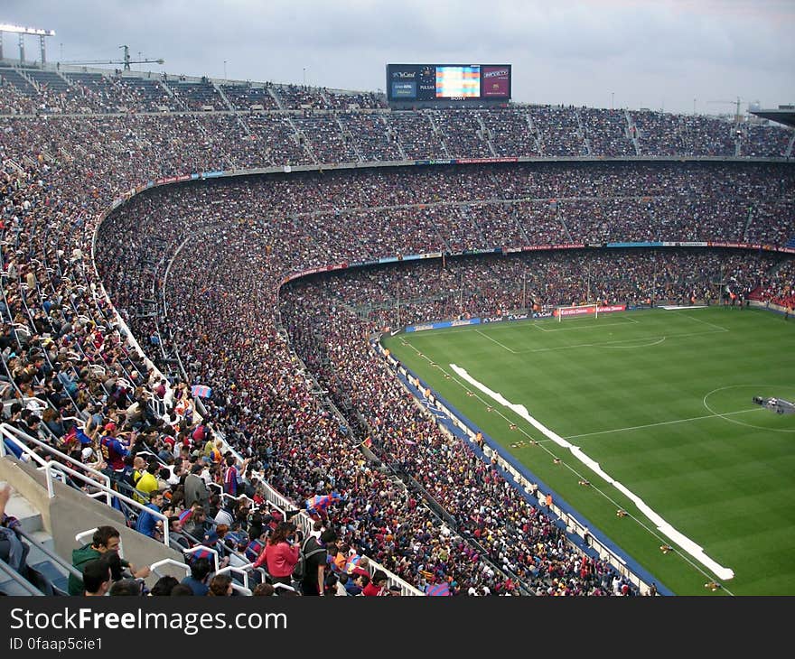 Camp Nou stadium in Barcelona, Spain.