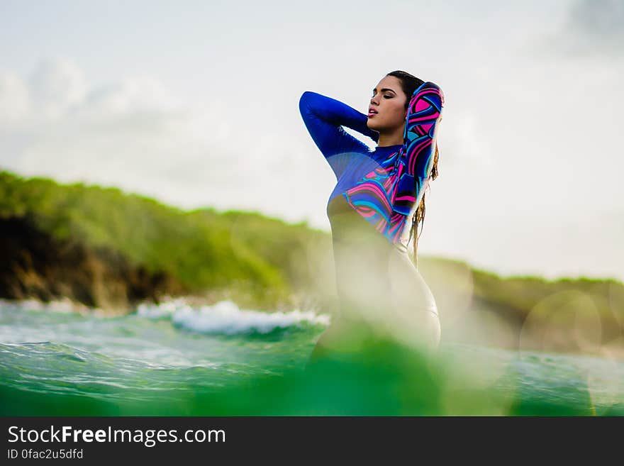 Woman Standing in Water