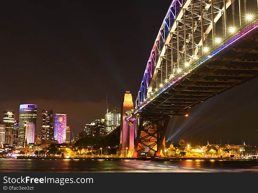 Illuminated City at Night