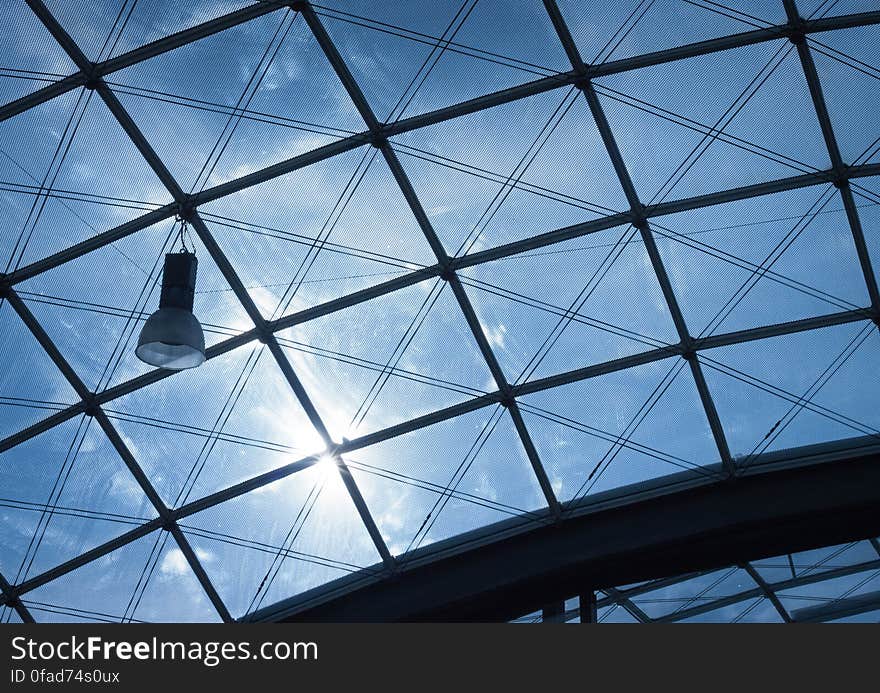 Photo of Black Frame Glass Ceiling during Daytime