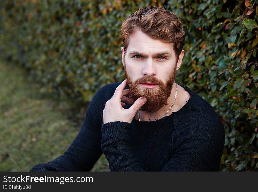 Portrait of Young Man in Autumn