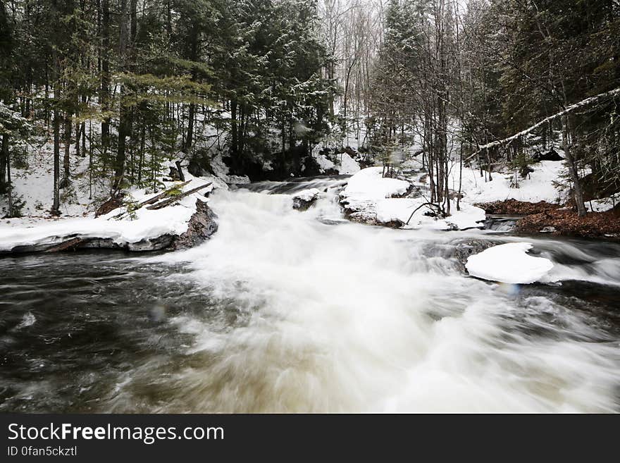 Winter Running River