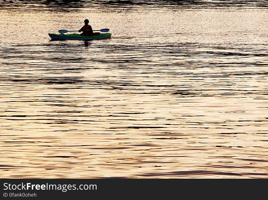 Kayak On Golden River