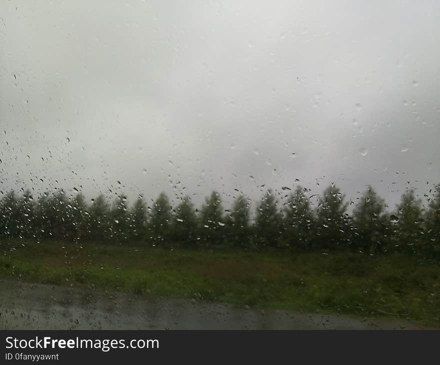 Rain On The Car`s Window