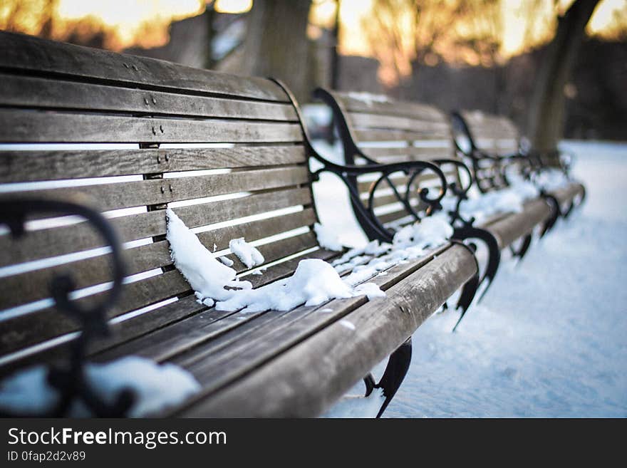 Snow covers benches overlooking the Ellipse, a large lawn in front of the White House, in Washington, DC. Dedicated to the public domain with a CC0 license. Snow covers benches overlooking the Ellipse, a large lawn in front of the White House, in Washington, DC. Dedicated to the public domain with a CC0 license.