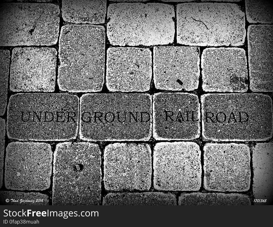 Rockville, Maryland was on the Underground Railroad, for slaves escaping north to free states and Canada before the American Civil War. These bricks on Rockville Town Center commemorate those who helped the escaping slaves. Day 170 of my 365 Project