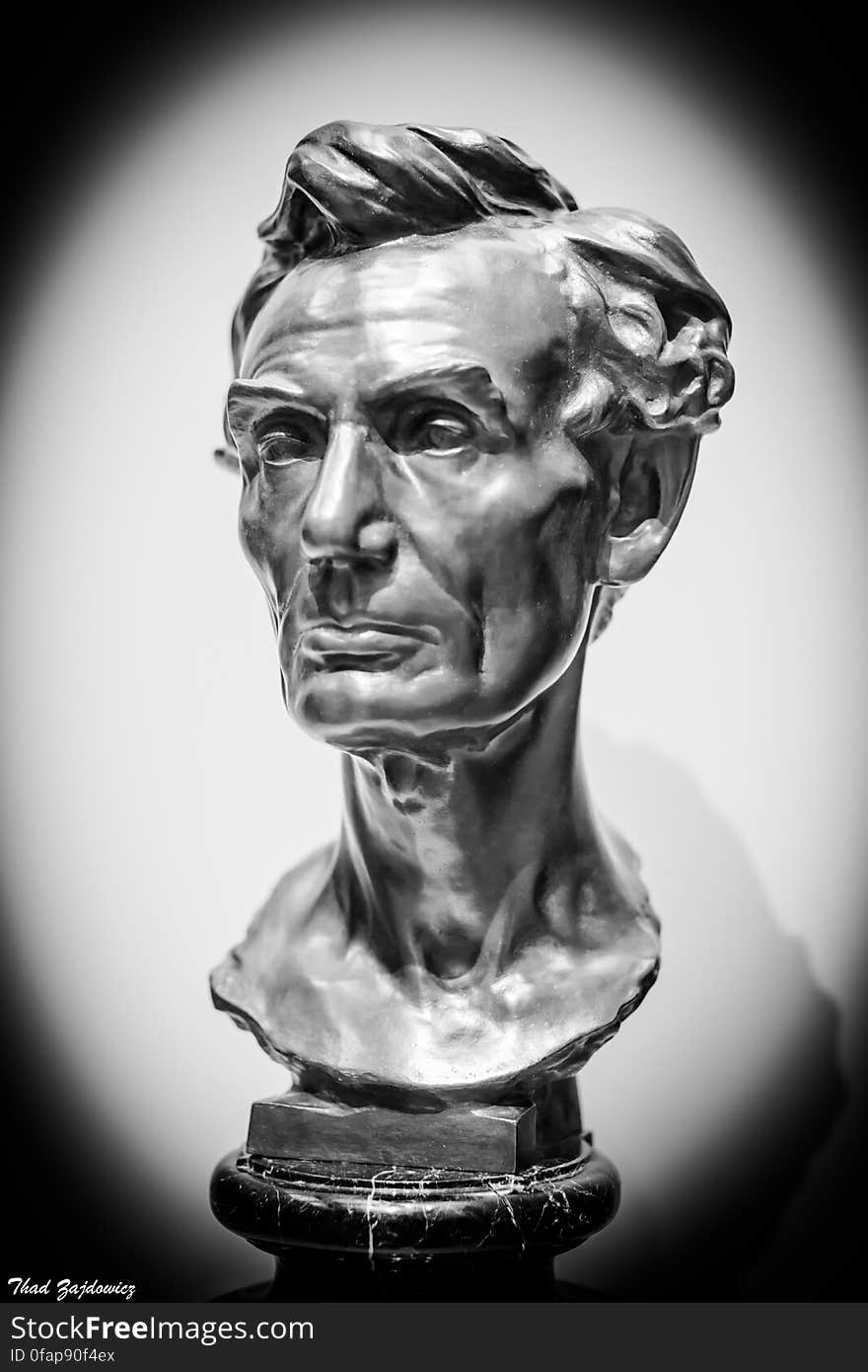 Abraham Lincoln Leonard Wells Volk, 1828-1895 Modeled 1860, cast 1880 Bronze From the curation card:On May 18,1860, Leonard Volk made a life mask by covering the future president&#x27;s face in plaster, letting it set, and carefully removing it. Volk then used the mask to create numerous bronze sculptures. Because they were based directly from Lincoln&#x27;s face, the sculptures have a freshness and level of detail that capture the intensity of the 51-year-old presidential candidate. At the time Volk made the life mask, Lincoln did not yet wear the beard that would later become an iconic part of his popular image. The Huntington Library, Art Collections, and Botanical Gardens in San Marino, California