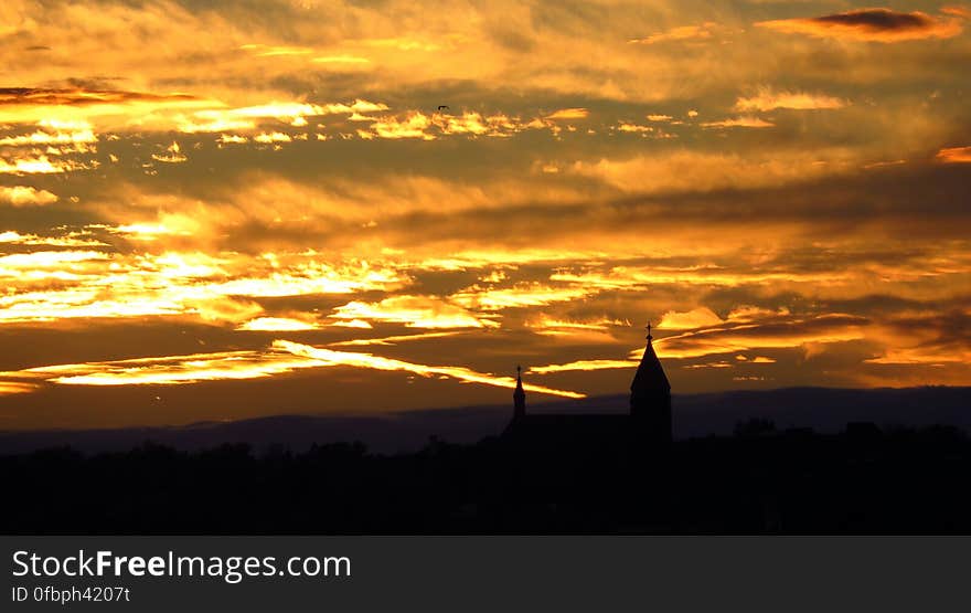 Portland Silhouette in Evening