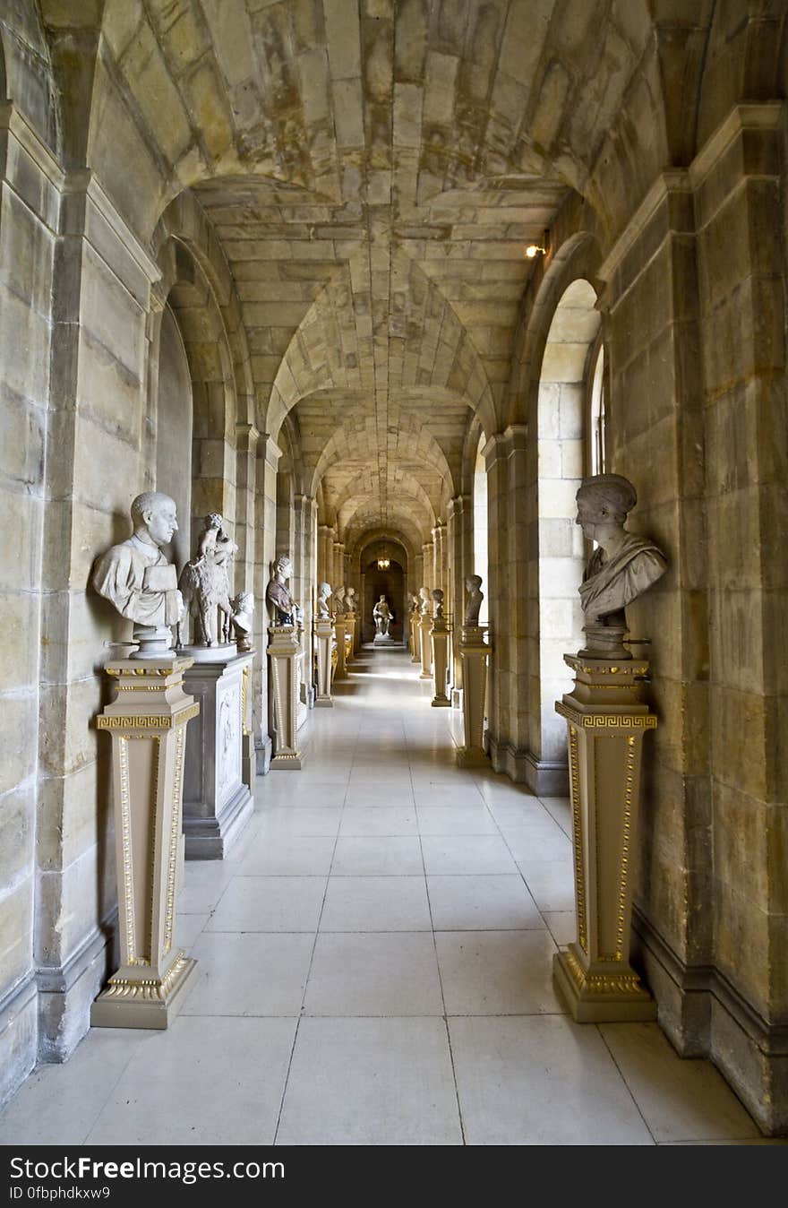 Here is a photograph taken from the Antique Passage inside Castle Howard. Located in York, Yorkshire, England, UK. Here is a photograph taken from the Antique Passage inside Castle Howard. Located in York, Yorkshire, England, UK.