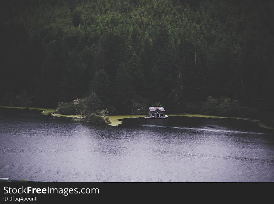 A house by a lake. A house by a lake.