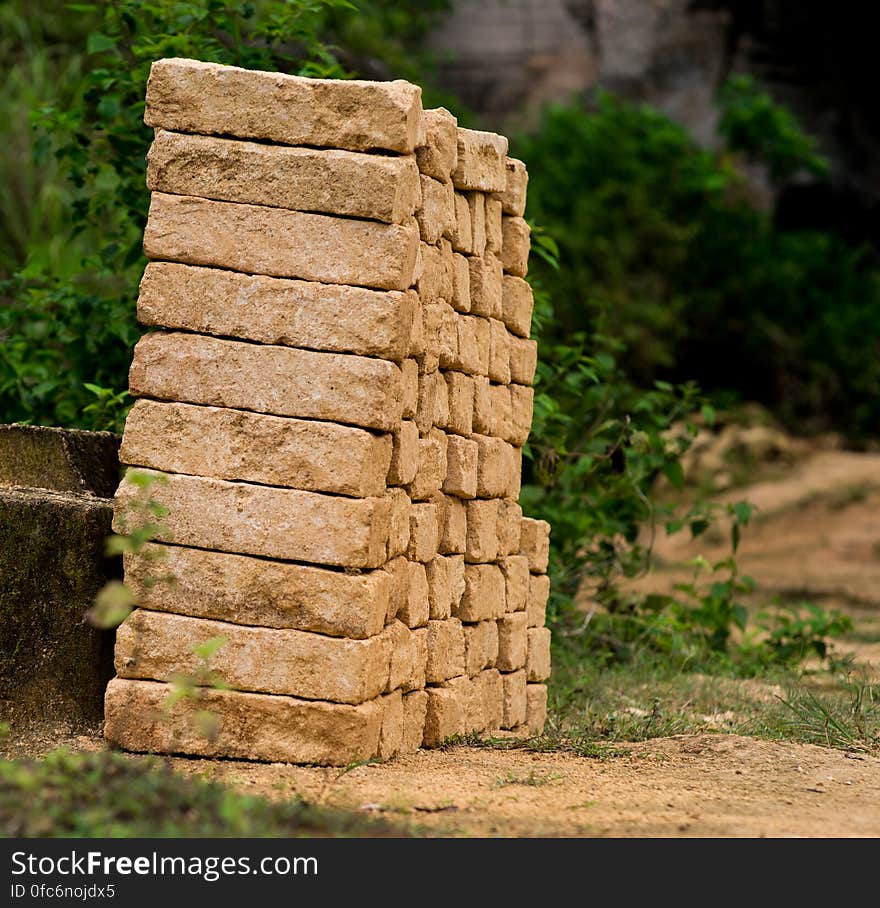 Handmade brick at bukit kapur. indonesia