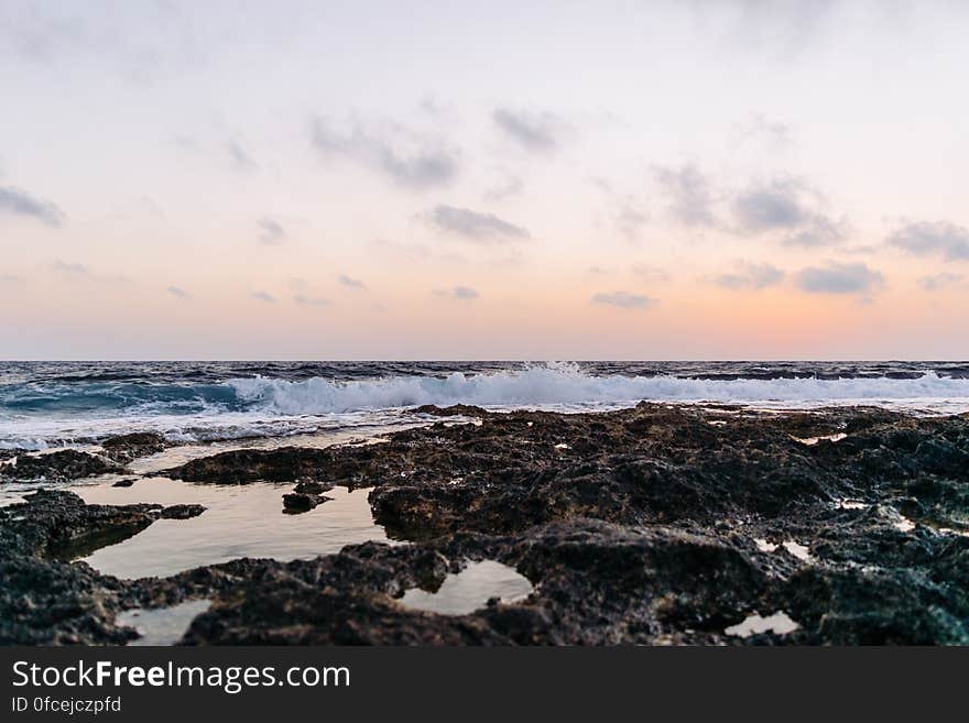 Blue Ocean Shore during Daytime