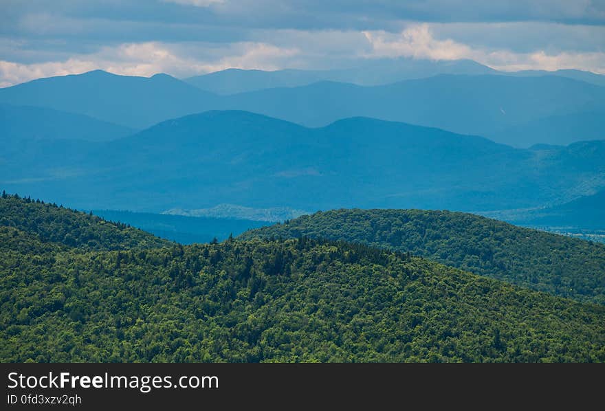 Layers of mountains.