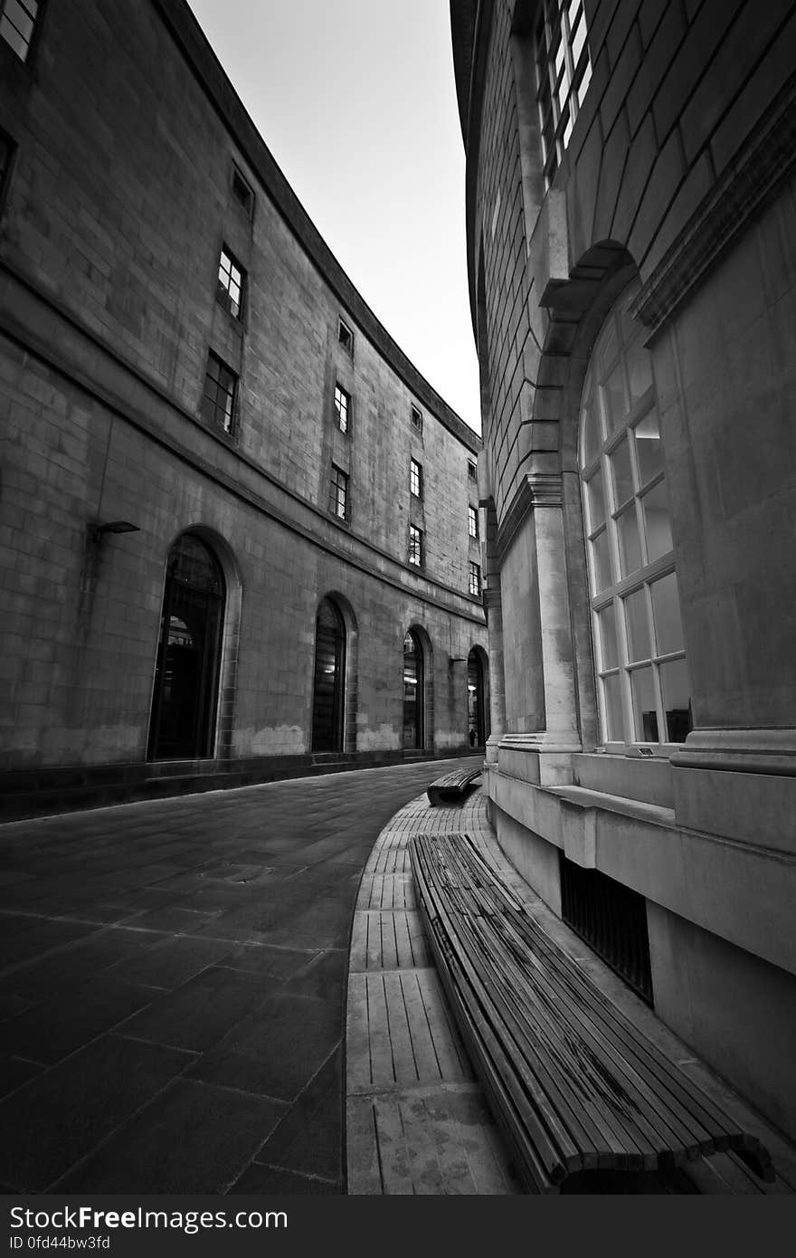 Here is a photograph taken from the side of Manchester Central Library. Located in Manchester, Greater Manchester, England, UK.