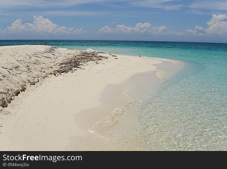 White sandy peaceful beach