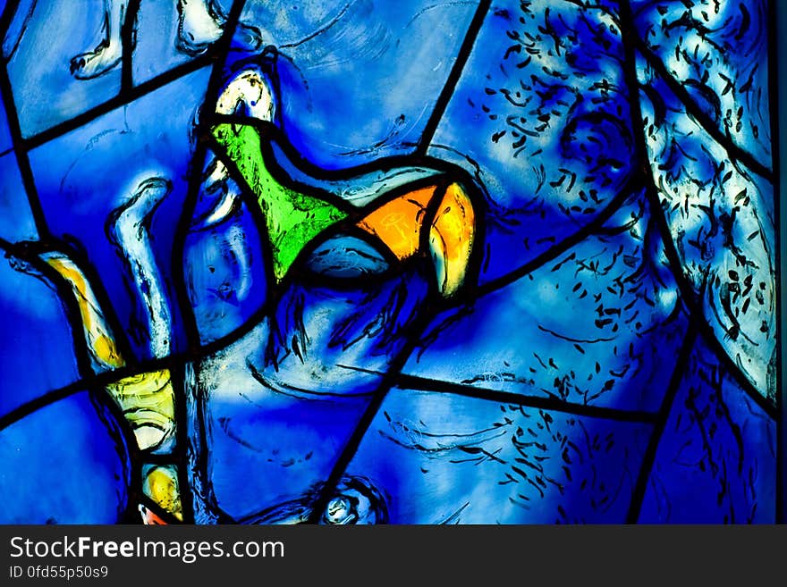 Detail of Chagall stained glass windows in the Art Institute of Chicago -- one of the world&#x27;s premier art museums. Detail of Chagall stained glass windows in the Art Institute of Chicago -- one of the world&#x27;s premier art museums.