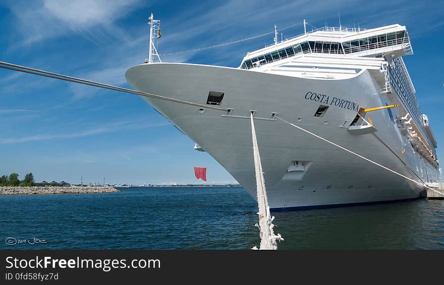 The Costa Fortuna cruise ship docked in Tallinn, Estonia