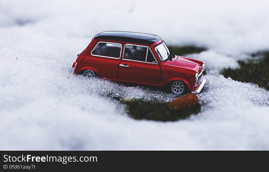 Vintage Car on Snow