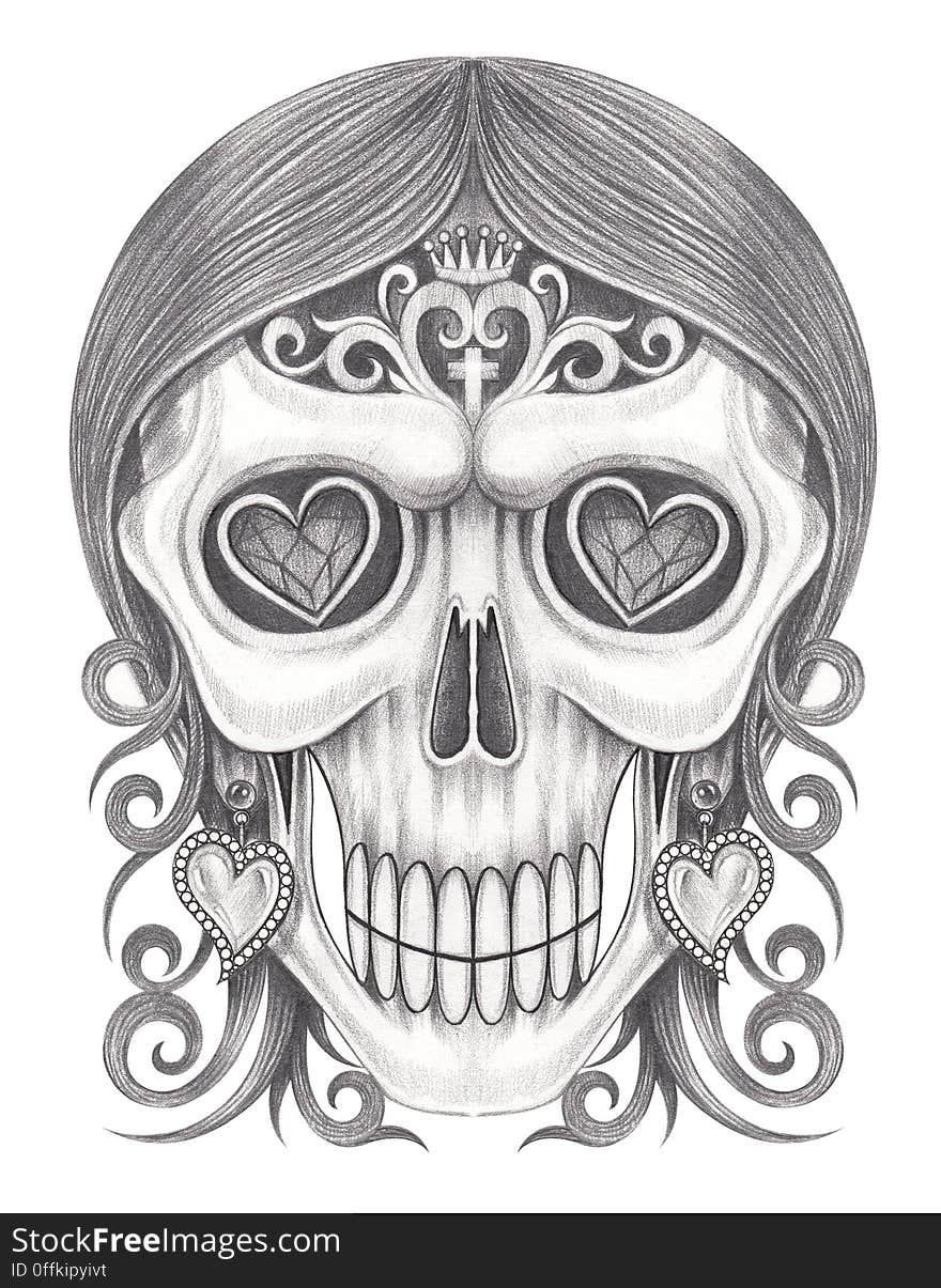 Sugar skull day of the dead.