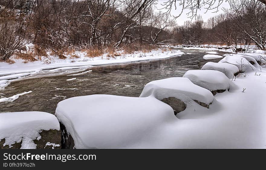 Snowfall on the Credit River