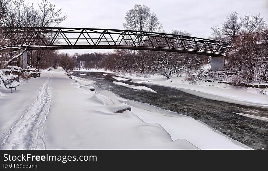 The Culham Trail bridge over the Credit River in Erindale Park, Mississauga.