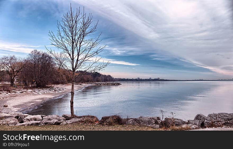 On the shore of Lake Ontario on a cold December morning. On the shore of Lake Ontario on a cold December morning.