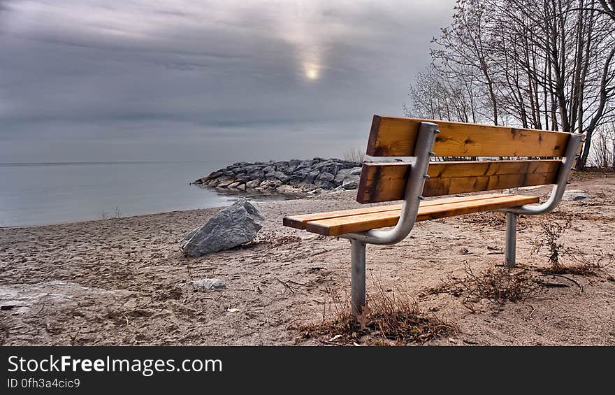 On the shore of Lake Ontario on a cold December morning. On the shore of Lake Ontario on a cold December morning.