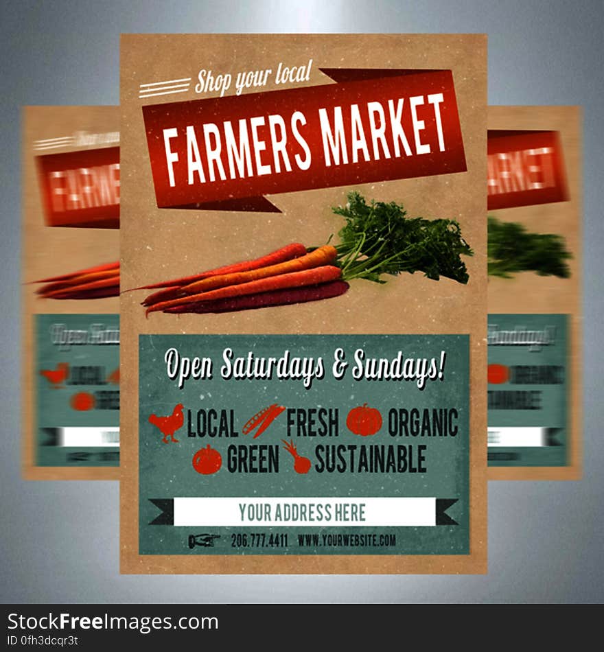 100% Free Flyer for a Farmer&#x27;s Market. 100% Free Flyer for a Farmer&#x27;s Market