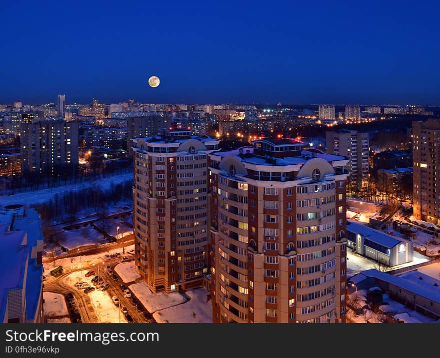 Springtime evening panoram city of Korolev. Springtime evening panoram city of Korolev.