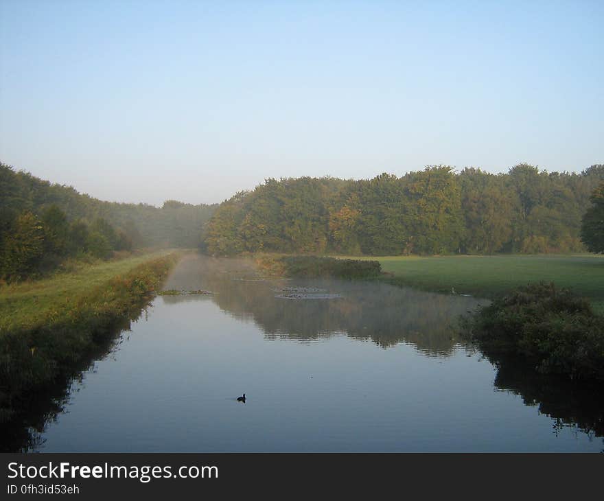 Stretch of water in the &#x22;Amsterdamse Bos&#x22;, a large park in Amstelveen, the Netherlands. Photograph taken on the morning of September 27 2008.