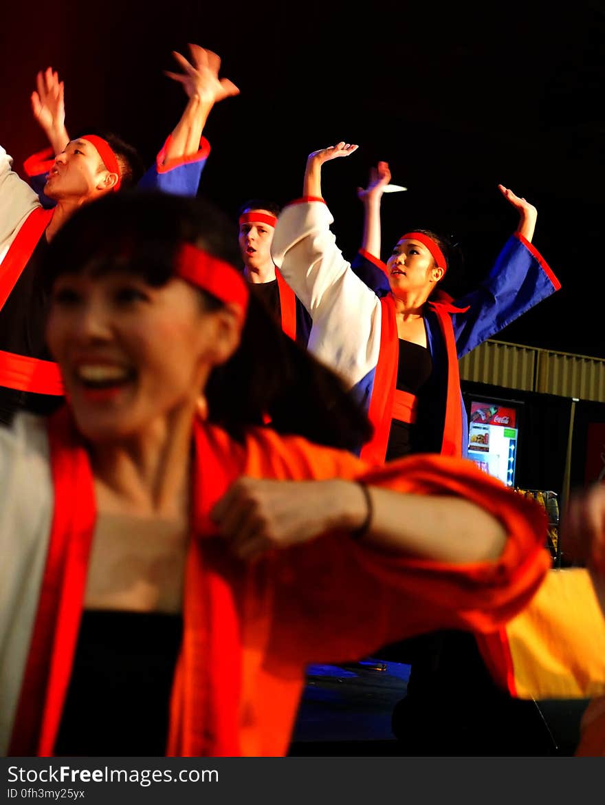 Performing Soran Bushi &#x28;ソーラン節&#x29; at the tourism show in Montreal last October.