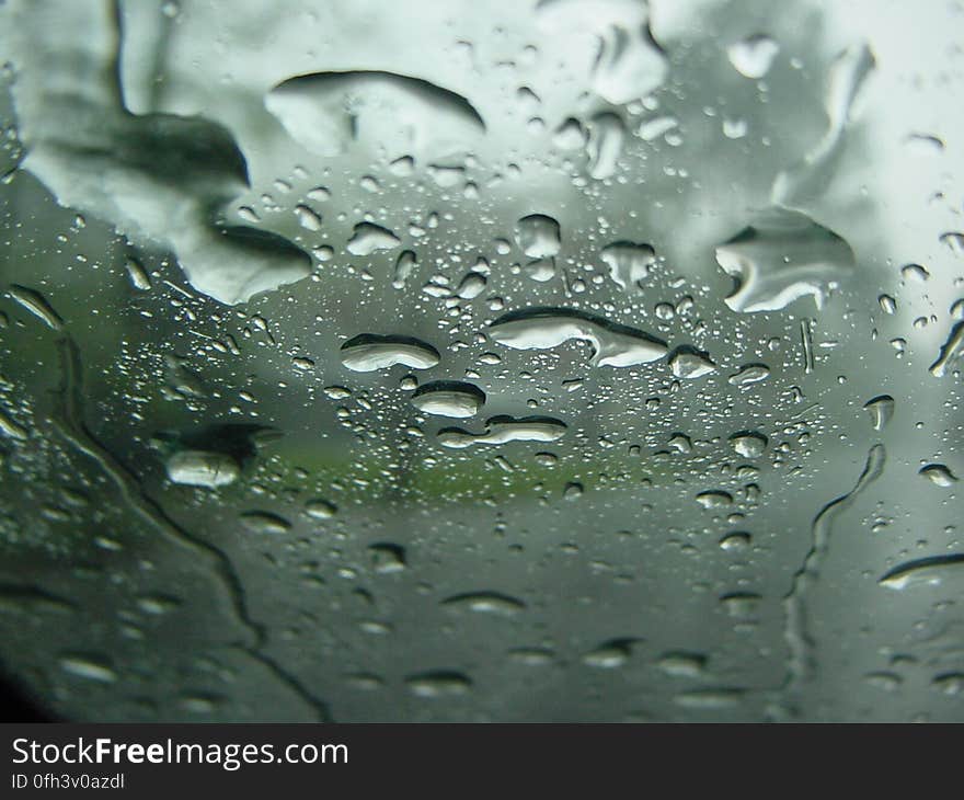 water on windshield